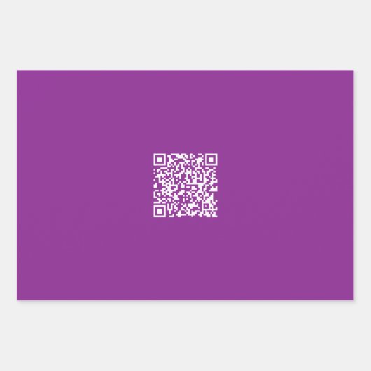 Sofortiger QR-Code mit Ihrer Website-URL | Lila Geschenkpapier Set (Vorderseite 2)