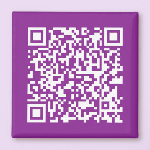 Sofortiger QR-Code mit Ihrer Website-URL Lila Magnet
