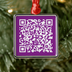 Sofortiger QR-Code mit Ihrer Website-URL Lila Ornament Aus Metall