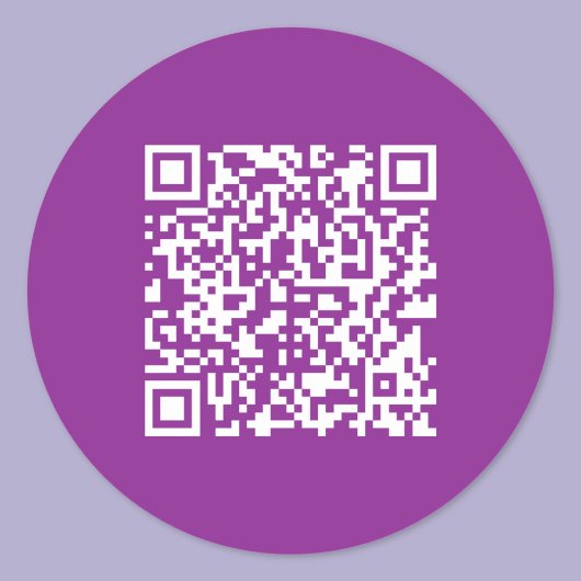 Sofortiger QR-Code mit Ihrer Website-URL | Lila Runder Aufkleber