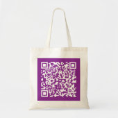 Sofortiger QR-Code mit Ihrer Website-URL | Lila Tragetasche (Vorne)