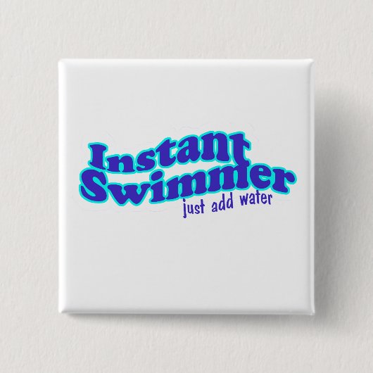 Sofortiger Schwimmer-Quadrat-Knopf Button (Vorderseite)
