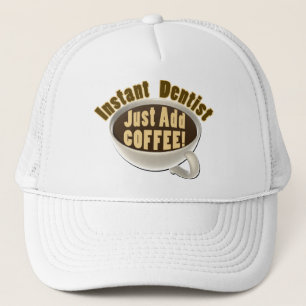 Sofortiger Zahnarzt addieren gerade Kaffee Truckerkappe