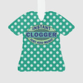 Sofortiges Clogger addieren gerade Musik Ornament (Rückseite)