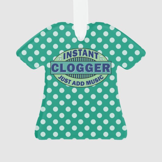 Sofortiges Clogger addieren gerade Musik Ornament (Rückseite)