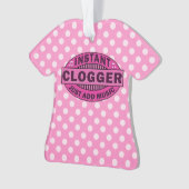 Sofortiges Clogger addieren gerade Musik-Rosa Ornament (Vorderseite)