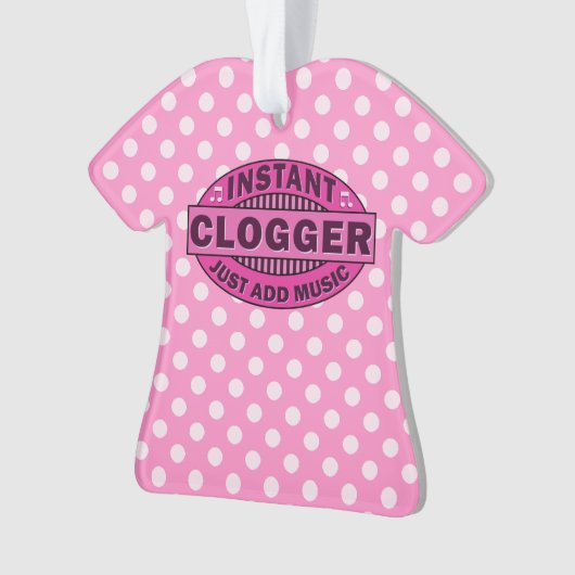 Sofortiges Clogger addieren gerade Musik-Rosa Ornament (Vorderseite)