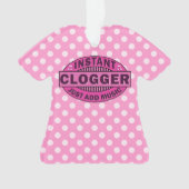 Sofortiges Clogger addieren gerade Musik-Rosa Ornament (Vorderseite)
