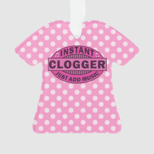 Sofortiges Clogger addieren gerade Musik-Rosa Ornament