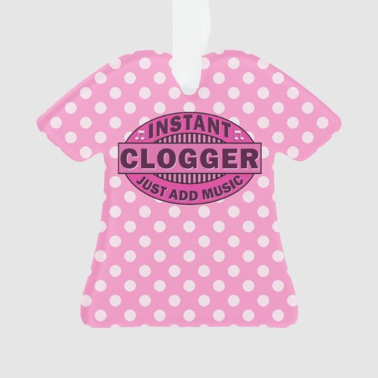 Sofortiges Clogger addieren gerade Musik-Rosa Ornament (Vorderseite)