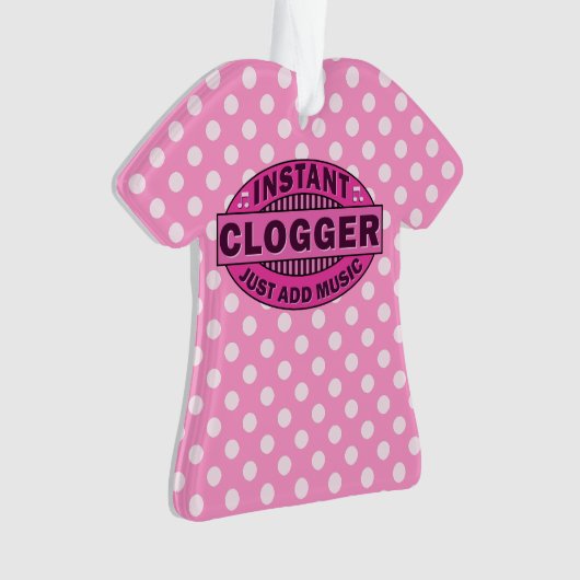 Sofortiges Clogger addieren gerade Musik-Rosa Ornament (Vorderseite)