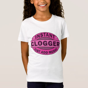 Sofortiges Clogger addieren gerade Musik-Rosa T-Shirt