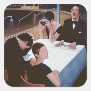 Sofortiges Ergebnis 1980 Quadratischer Aufkleber