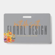 Sofortiges florales Design Grau Orange Blumen 