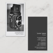 Sofortiges Foto - Alte TLR-Kamera Visitenkarte (Vorne/Hinten)