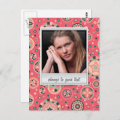 Sofortiges Foto - Fotoframe mit Muster Postkarte (Vorne/Hinten)