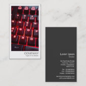 Sofortiges Foto - glühende Tastatur Visitenkarte (Vorne/Hinten)