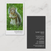 Sofortiges Foto - Graues Eichhörnchen Visitenkarte (Vorne/Hinten)