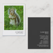 Sofortiges Foto - Graues Eichhörnchen Visitenkarte (Vorne/Hinten)