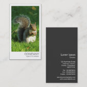 Sofortiges Foto - Graues Eichhörnchen Visitenkarte (Vorne/Hinten)