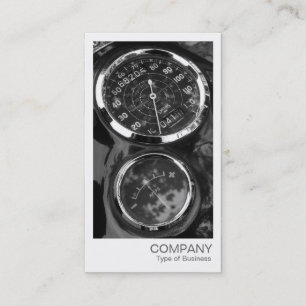 Sofortiges Foto - klassische Motorrad-Messgeräte Visitenkarte