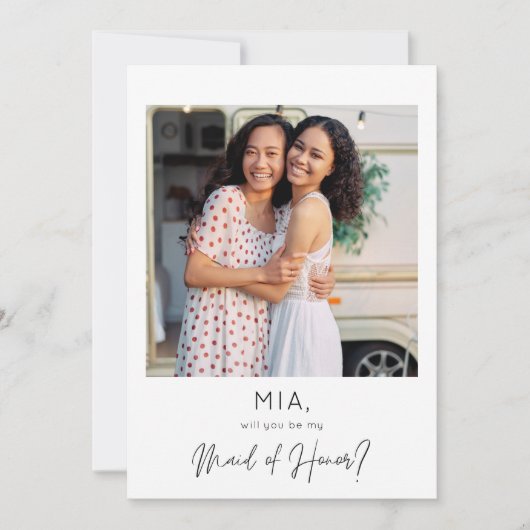 Sofortiges Foto mein Trauzeugin-Vorschlag Einladung (Vorderseite)