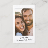 Sofortiges Foto mit handgeschriebenen Notizen Save Visitenkarte (Vorderseite)