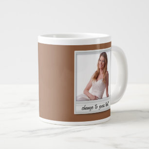 sofortiges Foto - photoframe - auf Braun Jumbo-Tasse