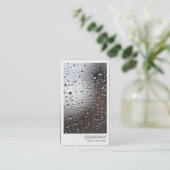 Sofortiges Foto - Regen auf einem Fenster Visitenkarte (Stehend Vorderseite)