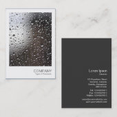 Sofortiges Foto - Regen auf einem Fenster Visitenkarte (Vorne/Hinten)