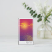 Sofortiges Foto - Roter Sonnenuntergang/Sonnenaufg Visitenkarte (Stehend Vorderseite)