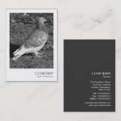 Sofortiges Foto - Taube BW Visitenkarte (Vorne/Hinten)