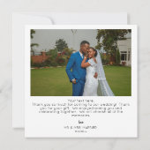 Sofortiges Foto & Typografie Danke Karte - 2 Foto (Rückseite)