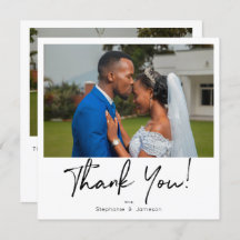 Sofortiges Foto & Typografie Danke Karte - 2 Foto