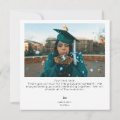 Sofortiges Foto & Typografie Danke Karte - 2 Foto (Rückseite)