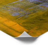 'Sofortiges' graues und gelbes Abstraktes Kunstpos Poster (Ecke)