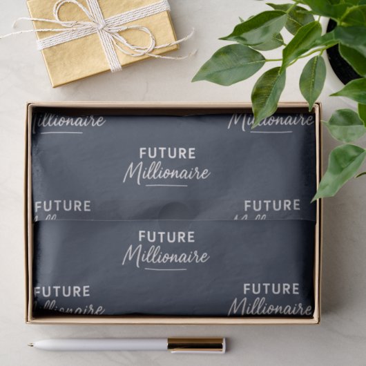 Sofortiges Midnight Navy - Typografie Seidenpapier (Geschenk)