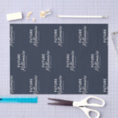 Sofortiges Midnight Navy - Typografie Seidenpapier (Handwerk)