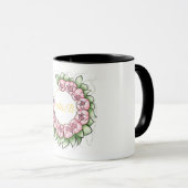 Sofortiges Schwarzes Hochzeitsmonogramm-Mug - Mini Tasse (VorderseiteRechts)