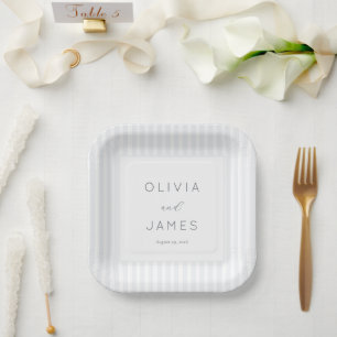 Sofortizierte Graue Streifen Pappteller