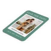 Sofortkamera Save the Date Eukalyptus Green Magnet (Linke Seite)