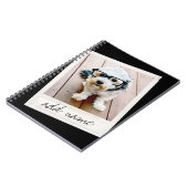 Sofortrahmen für benutzerdefiniertes Foto Schwarz Notizblock (Linke Seite)