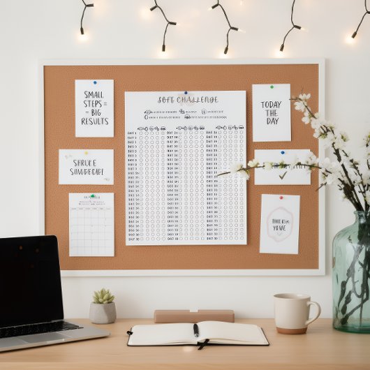 Soft 75 Challenge Habit Tracker Poster