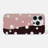 Soft Abstract Waves & Bubbles – Modern Minimalist iPhone Hülle (Rückseite (Horizontal))