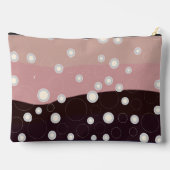 Soft Abstract Waves & Bubbles – Modern Minimalist Zubehörtasche (Rückseite)