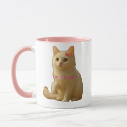 Soft Aesthetic Cat Meme and Coffee Lover Feminine  Tasse