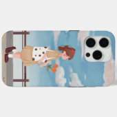 Soft Aesthetic Girl with Rose Phone Case (Rückseite (Horizontal))