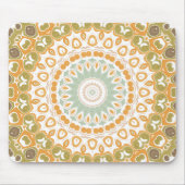 Soft Amber and Sage Mandala Pattern Mousepad (Vorne)