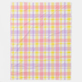 Soft and Cozy Pastel Plaid Pink Lavender Yellow Fleecedecke (Vorderseite)