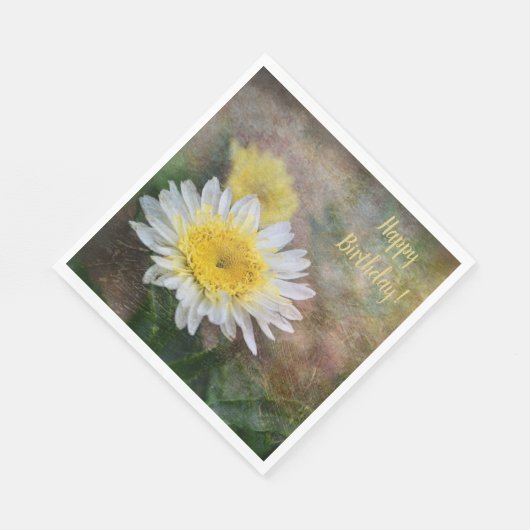 Soft and Dreamy Daisy Birhday Serviette (Ecke)